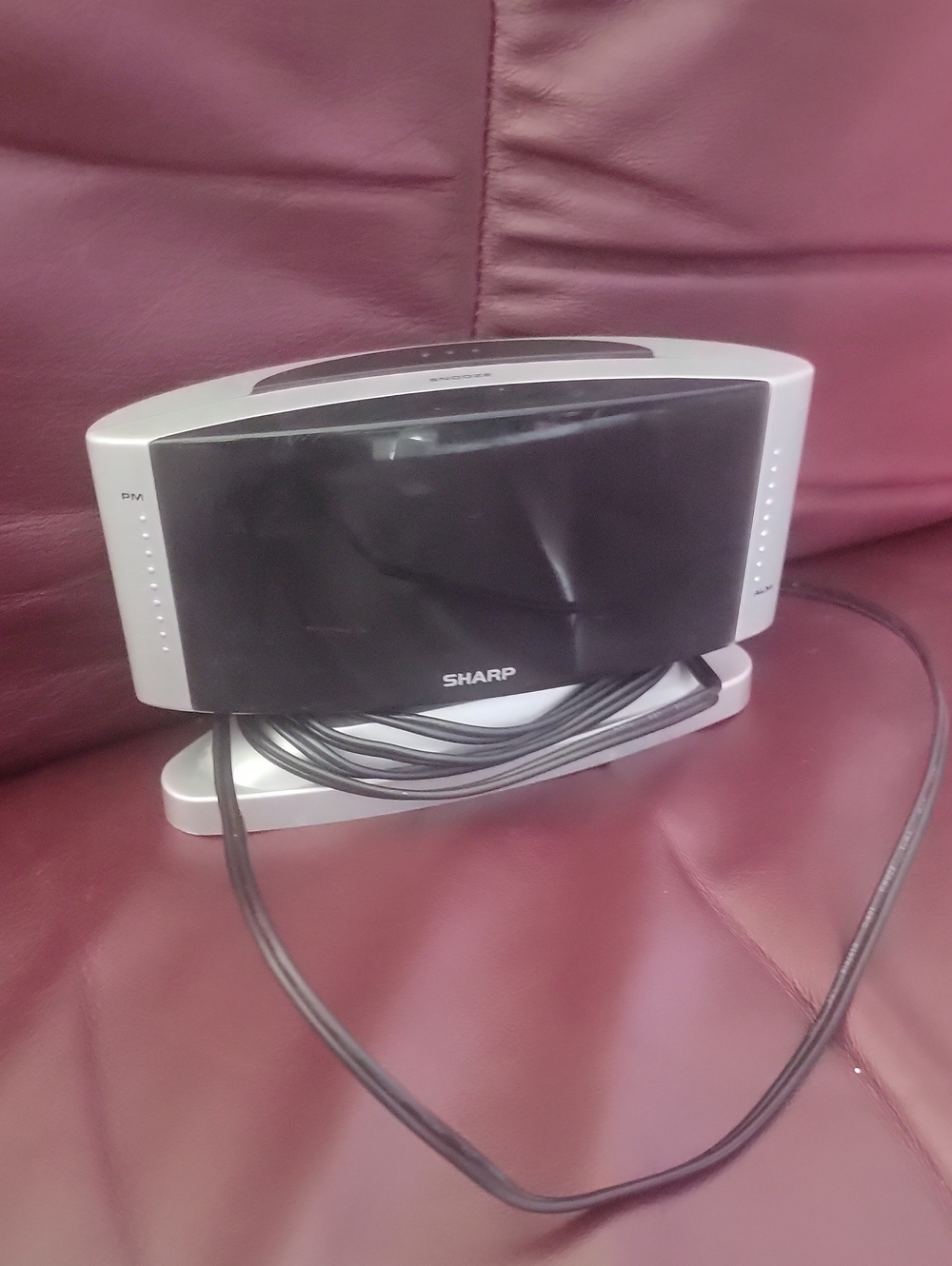 Sharp Silver and Black AM/FM Antenna Receiver